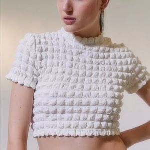 Urban Outfitters Bubble Top White S